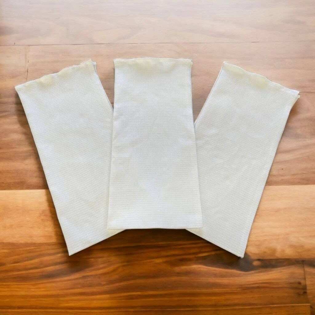 Белые вафельные полотенца - 1