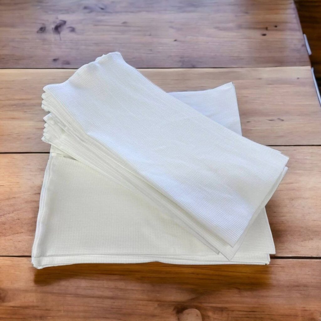 Белые вафельные полотенца - 2