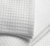 Белые вафельные полотенца